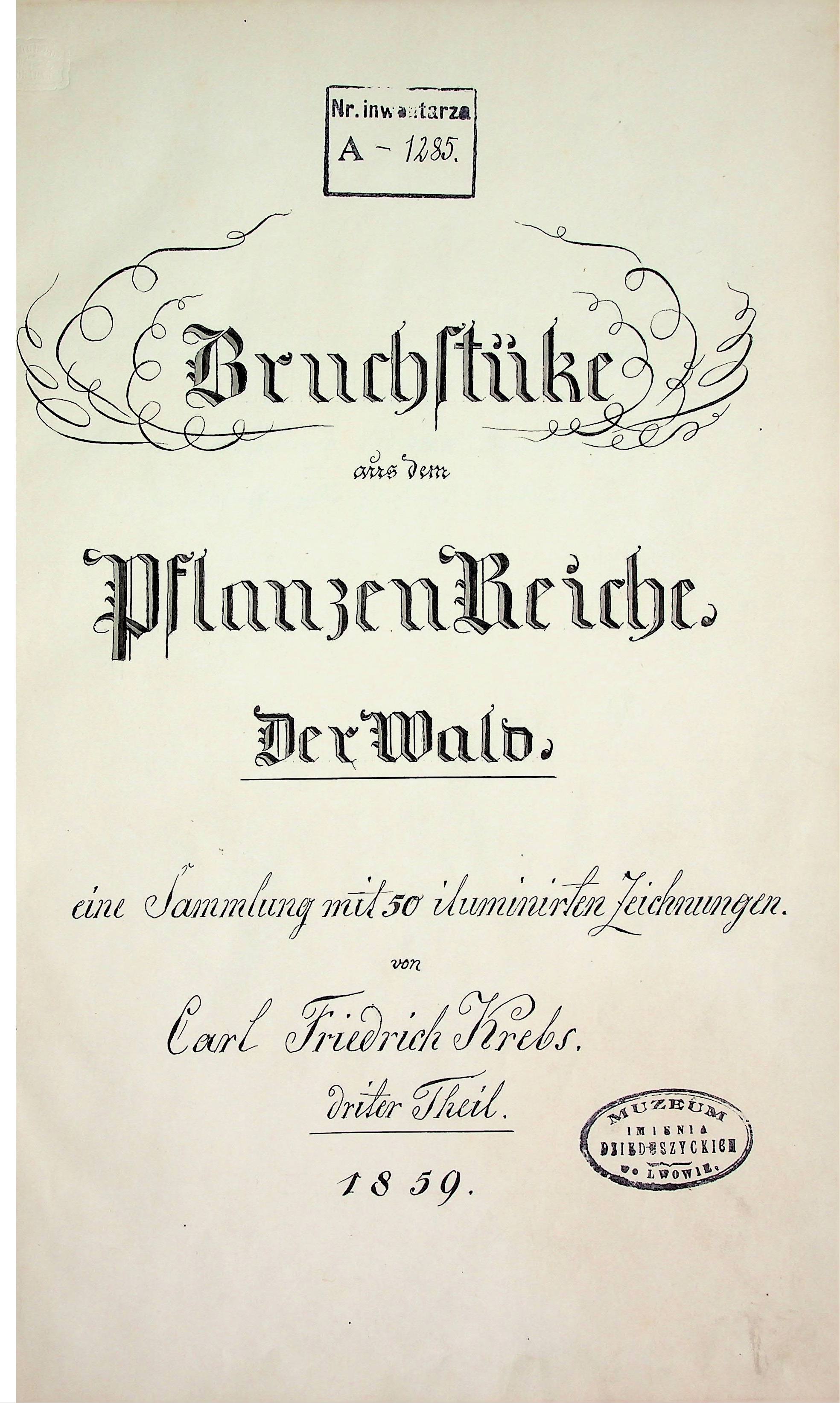 Krebs Karl Friedrich. Brứchstüke aus dem Pflanzen Reiche der Wald